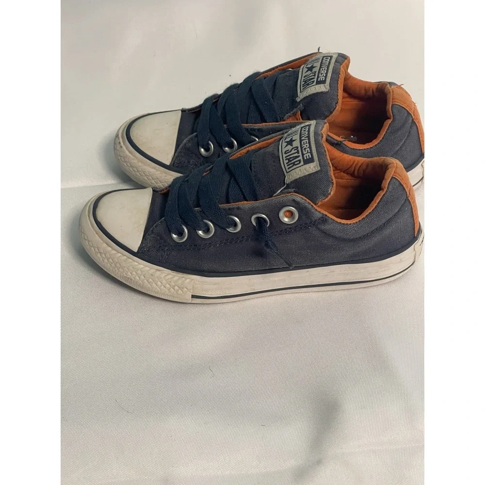 Converse All Star Mid Top Kids Shoes‎ Size Junior 13 Blue Bin4